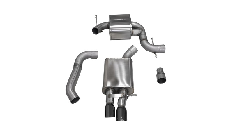 Volkswagen GLI Performance Exhaust - Rear - CORSA Performance - Cat Back, Single Rear Exit, Black Pro-Series - Black - `06-`10